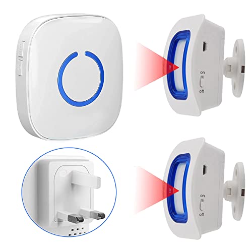 Wireless Motion Sensor and Pager Bed Alarm and Fall Prevention for Elderly Kids Home (2 Motion Detector +1 Receiver) von 通用