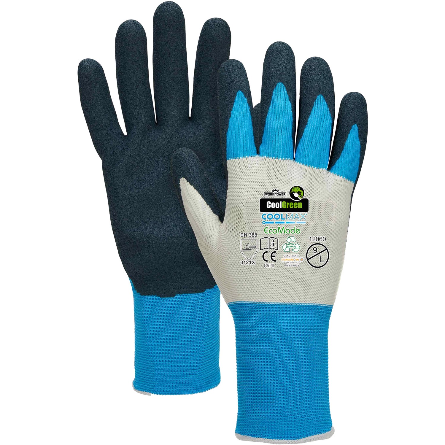 Workpower Handschuh Cool Green 12060 Blau Gr. 11 von -