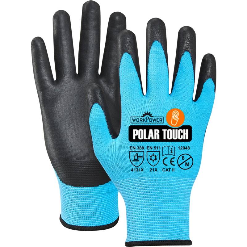 Workpower Winterhandschuh Polar Touch 12048 Blau-Anthrazit Gr. 9 von -