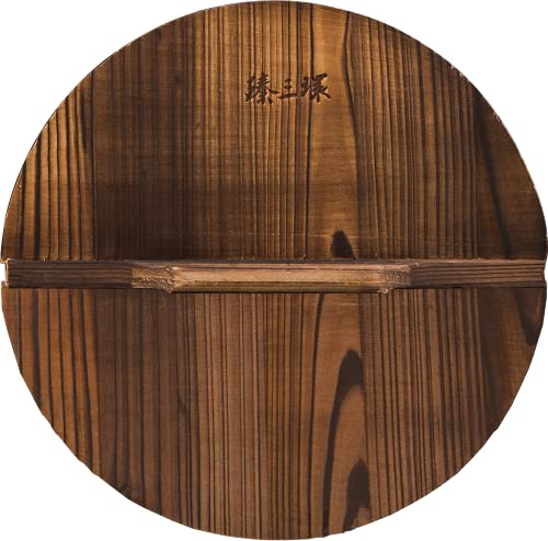 ZhenSanHuan Wok-Deckel aus Naturholz, Küchenhelfer, Topflappe, leicht, handgefertigt, Küchenzubehör aus Holz (46 cm) von 臻三环