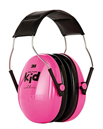 3M Peltor Kid Kapselgehörschutz, Neon-rosa, Leichter Kinder Gehörschutz/Ohrenschutz mit verstellbarem Kopfbügel für Lärm bis 98dB - SNR 27 Hörschutz für Konzerte, Feuerwerk, Schule, Motorsport von 0