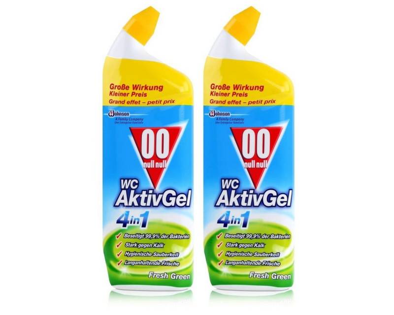 00 Null Null 00 null null WC Aktiv Gel 4in1 Fresh Green 750ml - Stark gegen Kalk (2 WC-Reiniger von 00 Null Null