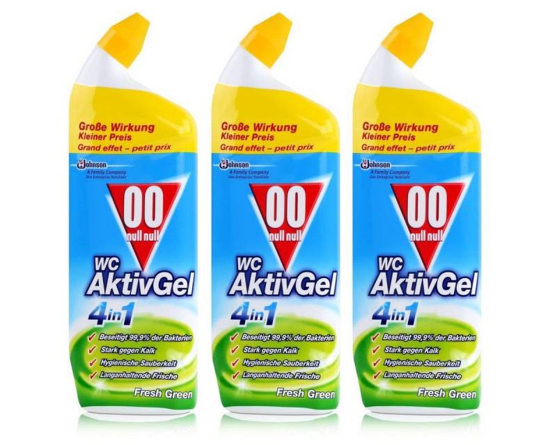 00 Null Null 00 null null WC Aktiv Gel 4in1 Fresh Green 750ml - Stark gegen Kalk (3 WC-Reiniger von 00 Null Null