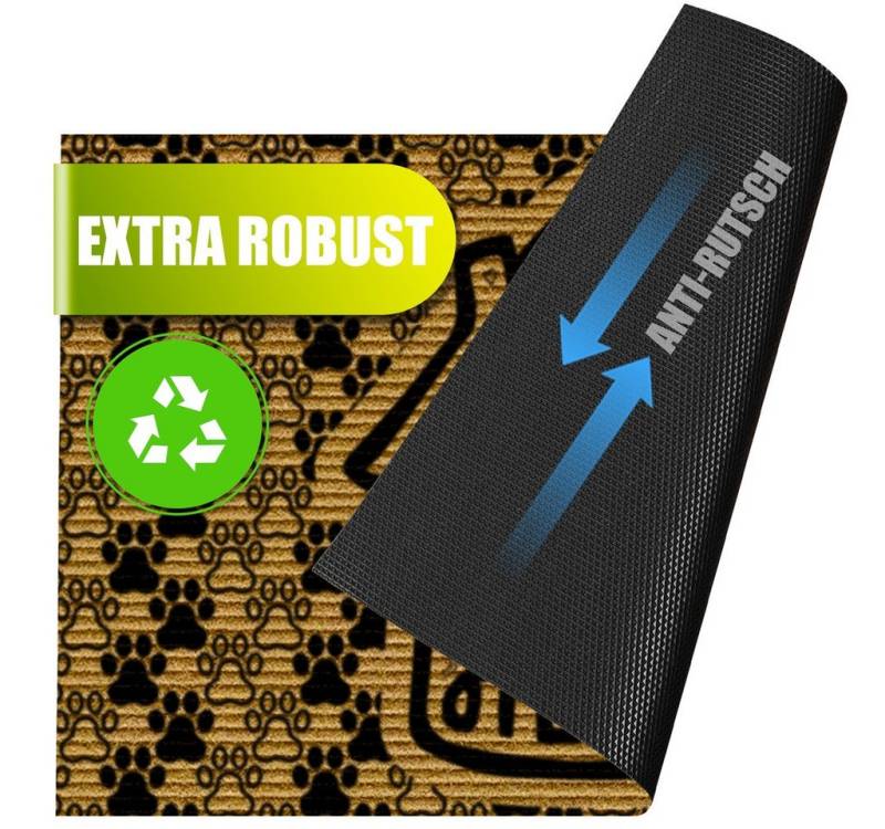 00 Null Null Fußmatte Fußmattenteppich außen, 60x40 cm, Türmatte außen aus 100% Polyester von 00 Null Null
