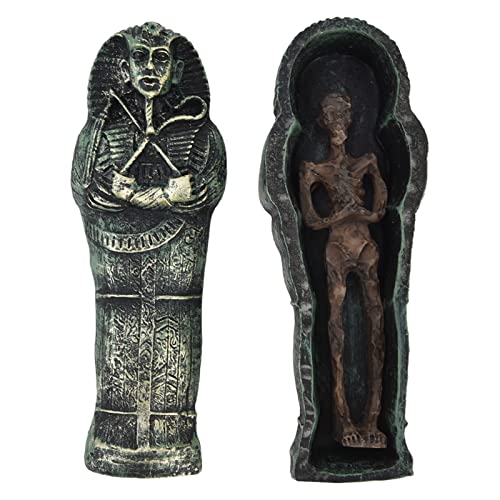01 02 015 Mumien-Sarg-Dekoration, lebensechtes ägyptisches Mumien-Modell 4,5 x 1,6 Zoll für Aquarium-Ornamente für Heimdekoration von 01 02 015
