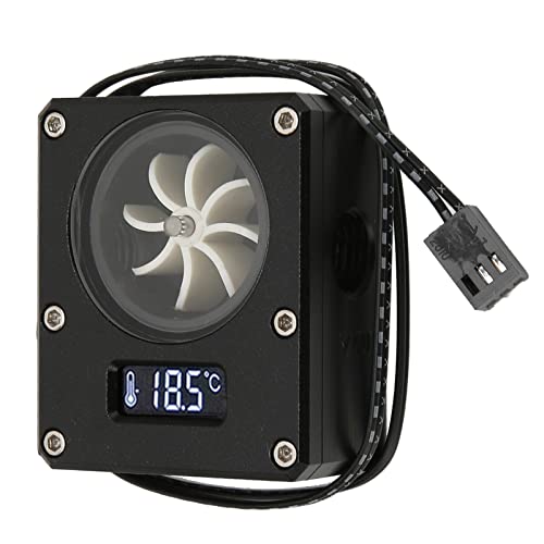 Computer-Wasserkühlungssystem, 12 V Kleine 3-polige PC-Wasserdurchflussmesser-Anzeige Acryl Rostfreier Computer-Wasserkühlungs-Durchflussmesser für PC-Wasserkühlungssystem(Schwarz) von 01 02 015