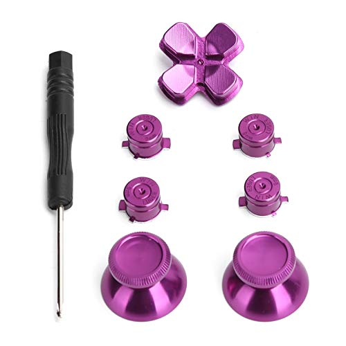 Controller-Aluminiumlegierungs-Botton-Set, langlebiges Aluminiumlegierungs-Thumbsticks-Set, tragbar, Ersatzteile für -Controller(Violett) von 01 02 015