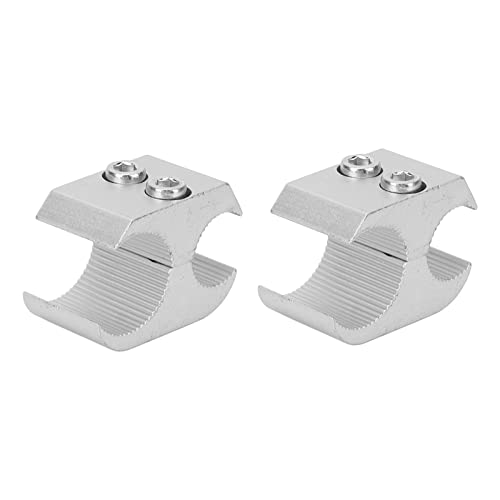 Flexibler Stepper aus Aluminiumlegierung, praktische Rollstuhl-Rohrklemme 19 mm x 25 mm / 0,75 x 0,98 Zoll 2 Stück für Gehhilfen von 01 02 015