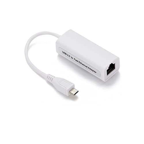 Micro USB 2.0 zu Ethernet 10/100 m RJ45-Netzwerk-LAN-Adapterkarte für Raspberry Pi Zero 1.3 / W-Motherboard, Tablet von Cuifati