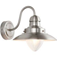 Mendip - 1 Licht Innenwandleuchte Klarglas, Satin Nickel, E14 - Endon von Endon