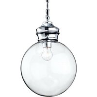 Firstlight Omar - 1 Light Globe Deckenanhänger Chrom, Klarglas, E27 von FIRSTLIGHT PRODUCTS