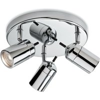 Firstlight Products - Firstlight Atlantic - 3 Light Flush Badezimmer Deckenleuchte Chrom IP44, GU10 von FIRSTLIGHT PRODUCTS