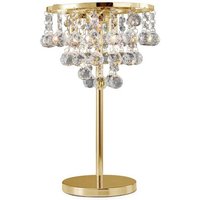 Inspired Diyas - Atla - Tischlampe 3 Light French Gold, Kristall von INSPIRED LIGHTING