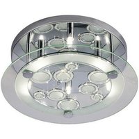 Inspired Lighting - Inspired Diyas - Destello - Deckenrunde mit Kreismuster 6 Light Round Polished Chrome, Crystal von INSPIRED LIGHTING