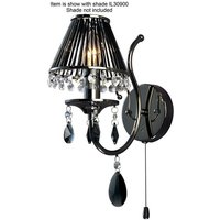 Inspired Diyas - Luna - Wandleuchte 1 Candle Light Schwarz Chrom, Kristall von INSPIRED LIGHTING