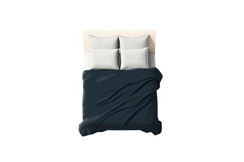0Bed Bettlaken für Doppelbett cm. 260x290 blau von 0Bed