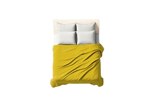 0Bed Bettlaken für Doppelbett cm. 260x290 gelb von 0Bed