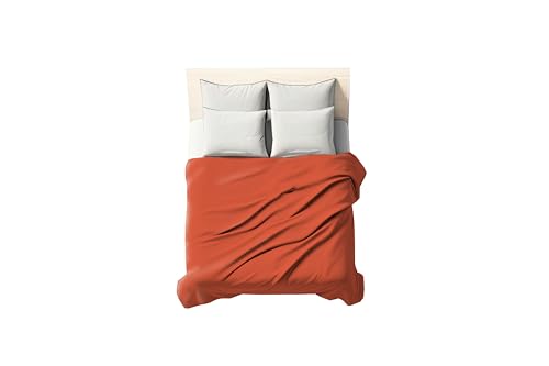 0Bed Oberlaken für Doppelbett, Maxi, 260 x 290 cm, 100% Baumwolle, Koralle von 0Bed