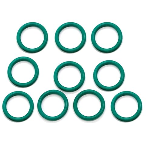 Gummischeiben Dichtungsscheibe, 10 Stück, grüne FKM-Fluorkautschuk-O-Ring-Öldichtungsscheibe, CS 1,5 mm Außendurchmesser, 5–50 mm O-Ring-Dichtungsring, Dichtungslippe (Color : 10pcs, Size : OD 21mm von 0XBIT