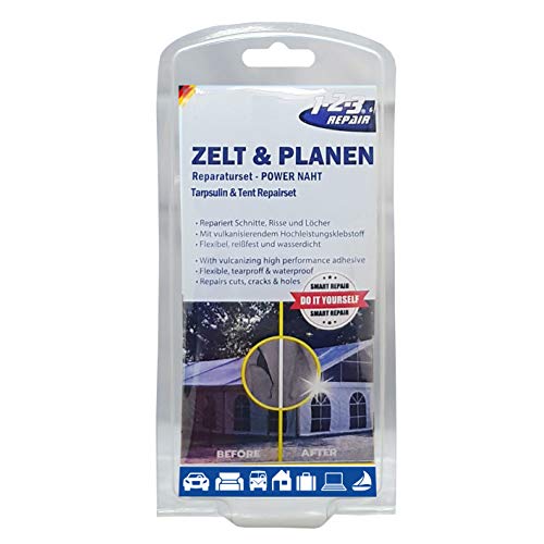 1-2-3 REPAIR Reparaturset Zelt Schlauchboot Luftmatratze Flickzeug PVC Planen wasserfest, Durchsichtig von 1-2-3 REPAIR