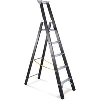 ZARGES Eloxierte Stehleiter, 1-seitig begehbar, Standhöhe 0,80 m von ZARGES
