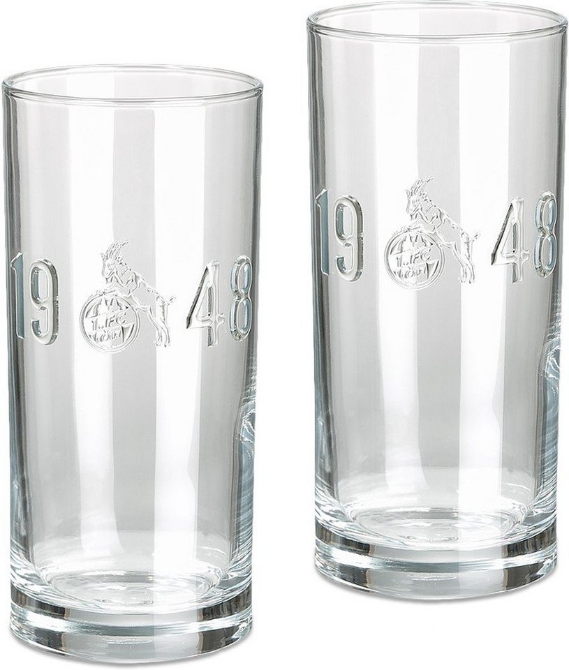 1. FC Köln Glas Trinkglas 'Relief' 2er Set von 1. FC Köln