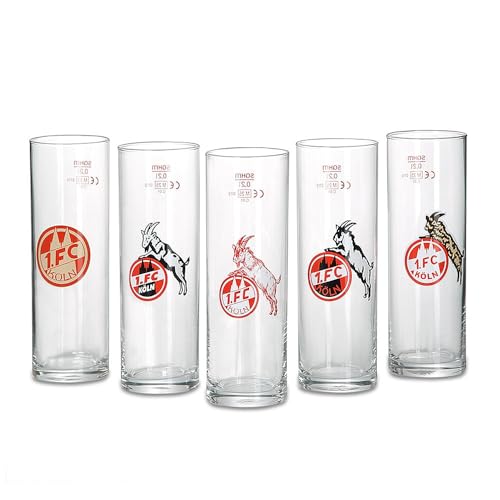 1. FC Köln Kölschglas 5er Set Logos von 1. FC Köln