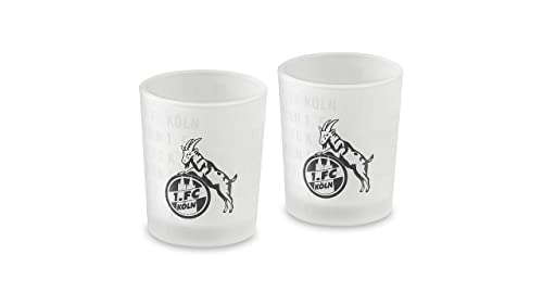 1. FC Köln Teelichthalter Windlicht Logo Schwarz Silber von 1. FC Köln