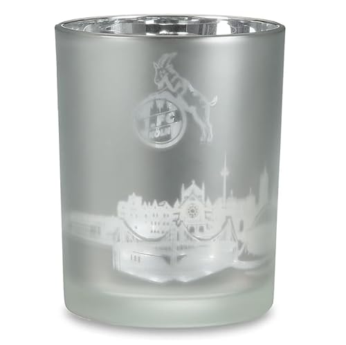 1. FC Köln Windlicht schwarz Silber groß von 1. FC Köln