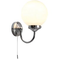 Dar Lighting - dar barclay - Wandleuchte komplett mit Switch Polished Chrome IP44 von DAR LIGHTING