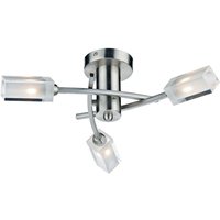 Dar morgan - Semi Flush Deckenleuchte Light Satin Chrome, 3x G9 von DAR LIGHTING