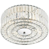 Dar errol - Crystal Semi Flush Deckenleuchte Leuchte aus poliertem Chrom von DAR LIGHTING