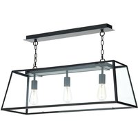 DAR ACADEMY - Straight Bar Pendelleuchte Schwarz, 3x E27 von DAR LIGHTING