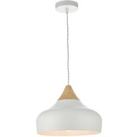 Dar Lighting - dar gaucho - Kuppel Pendelleuchte Weiß, 1x E27 von DAR LIGHTING