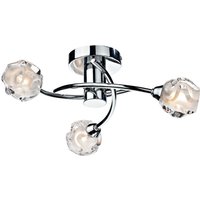 Dar seattle - Semi Flush Deckenleuchte Licht poliert Chrom, 3x G9 von DAR LIGHTING