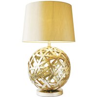 Dar balthazar - Tischleuchte komplett mit Round Tapered Shade Bronze von DAR LIGHTING