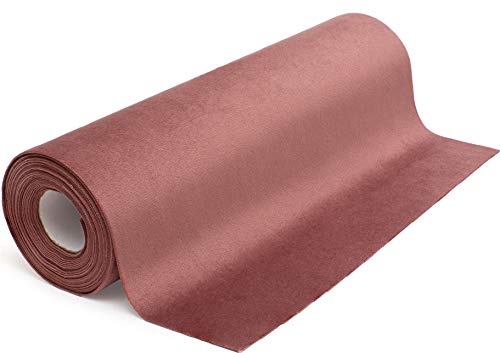 100%Mosel Tischläufer Samt, in Dusty Pink / Altrosa (28 cm x 5 m), Tischband aus Polyester in Matter Samt-Optik, edle Tischdeko für Hochzeit und Geburtstagsfeier, Dekoration zu besonderen Anlässen von 100%Mosel