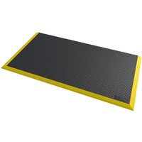 NoTrax Arbeitsplatz-Schweißmatte Diamond Flex™ Nitrile, BxT 1.020 x 1.630 mm, schwarz/gelb von NoTrax