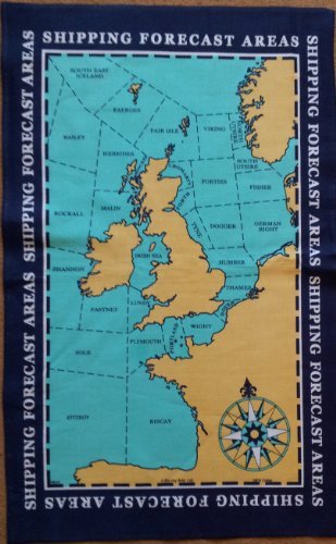 1000 Flags UK seewetterdienst Bereiche Küstenwache Galley Tuch/Stoff Poster/Geschirrtuch von 1000 Flags