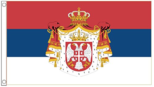 Serbien Königreich 1882 zu 1918 Flagge 5 'x3' (150 cm x 90 cm) – Gewebtes Polyester von 1000 Flags