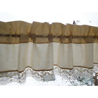 Kurzgardine Scheibengardine Beige Uni Höhe 20+4 cm Kurzgardine Scheibengardine Beige Uni Höhe 20+4 cm von 1001DekoTraeume