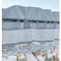 Kurzgardine Scheibengardine Weiß B 140 H 12+4 cm von 1001DekoTraeume