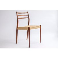 1 Of 8 Niels Møller Model 78 Chair - Danish Teak Dining Chair, Mid-Century Modern Design, 1960S, Newly Woven Cord 1 Of 8 Niels Møller Model 78 Chair - Danish Teak Dining Chair, Mid-Century Modern Design, 1960S, Newly Woven Cord von 1001VintageChairs