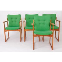Set Of 4 Vintage Teak Armchairs By Vamdrup, Denmark - 1960S von 1001VintageChairs
