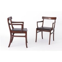 Pair Of Ole Wanscher Armchairs - 1950S Danish Design, Mahogany & Leather, Rungstedlund Model von 1001VintageChairs