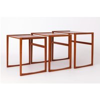 Set Of 3 Vintage Teak Side Tables - 1960S Design Set Of 3 Vintage Teak Side Tables - 1960S Design von 1001VintageChairs
