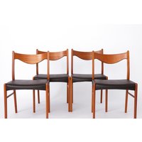 Set Of 4 Chairs Designed By Arne Wahl Iversen For Glyngøre Stolefabrik | 1960S von 1001VintageChairs
