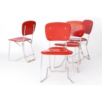Set Of 4 Vintage Armin Wirth Aluflex Stacking Chairs | 1950S German Design By Ph. Zieringer Kg Set Of 4 Vintage Armin Wirth Aluflex Stacking Chairs | 1950S German Design By Ph. Zieringer Kg von 1001VintageChairs