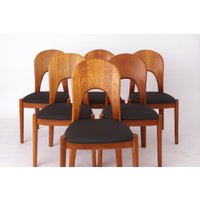 Set Of 6 Dining Chairs By Danish Designer Niels Koefoed | 1970S - Teak Frames von 1001VintageChairs