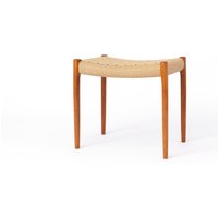 Vintage Ottoman By Niels Otto Moller | Model 80A 1950S Teak Wood Frame Renewed Weaving Worldwide Shipping Vintage Ottoman By Niels Otto Moller | Model 80A 1950S Teak Wood Frame Renewed Weaving Worldwide Shipping von 1001VintageChairs